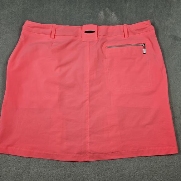 Jamie Sadock Golf Skirt Womens Size 12 Neon Hot Pink Fluorescent Sporty Preppy - Picture 5 of 9
